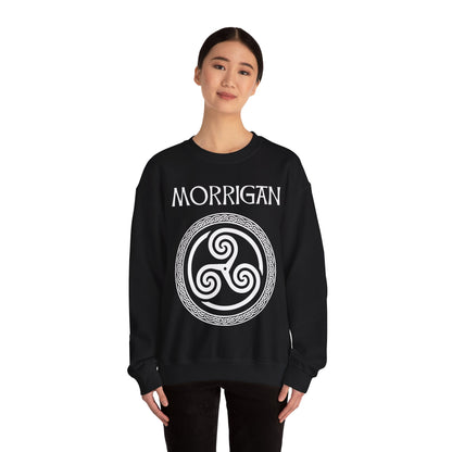 Morrigan Celtic Goddess of Witchcraft, Magic and Death Unisex Heavy Blend™ Crewneck Sweatshirt