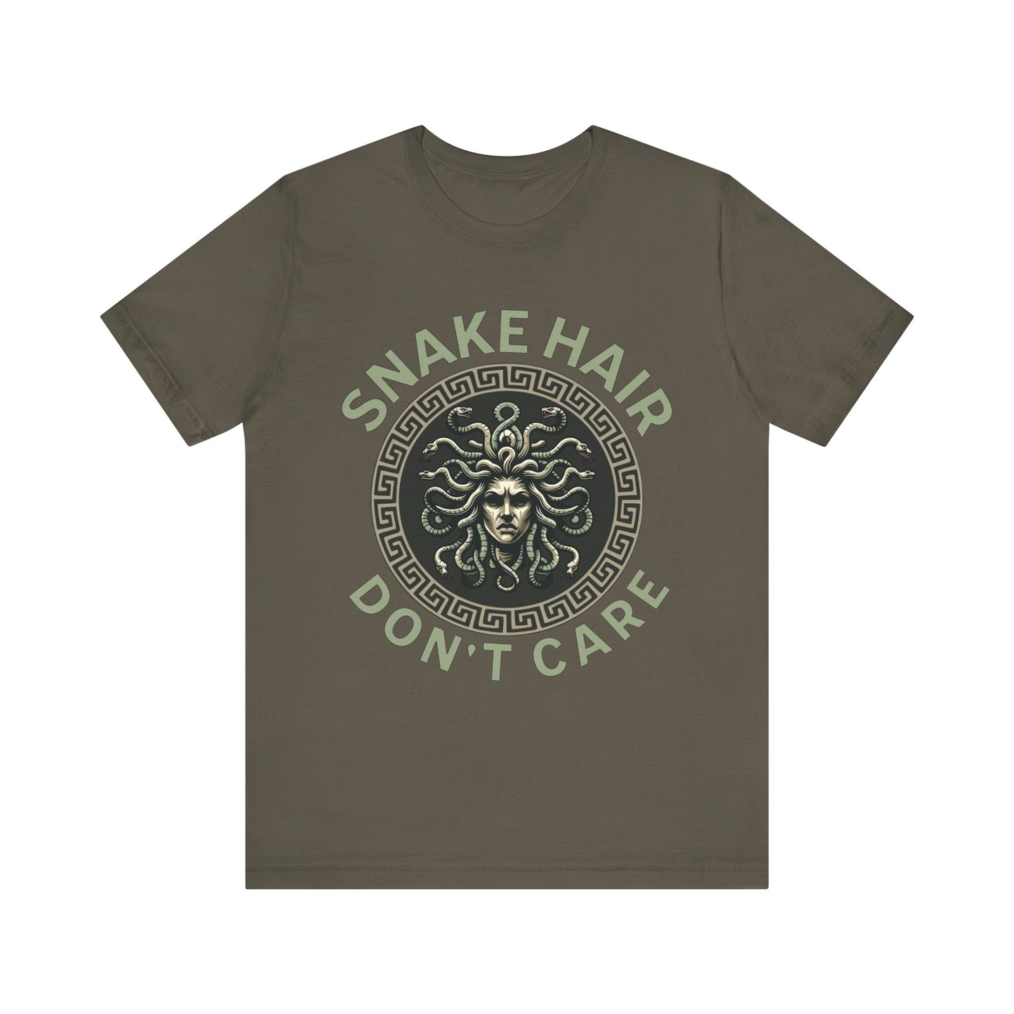 Snake Hair Don't Care - Funny Greek Mythology Medusa T-shirt