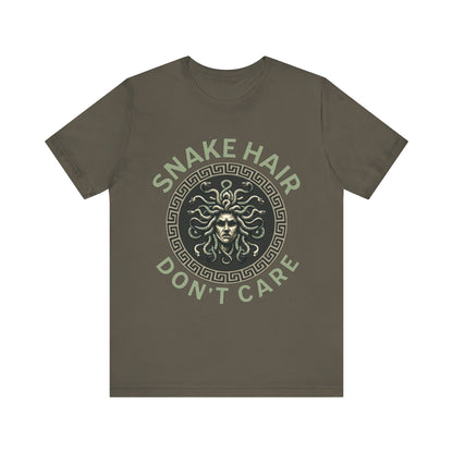 Snake Hair Don't Care - Funny Greek Mythology Medusa T-shirt