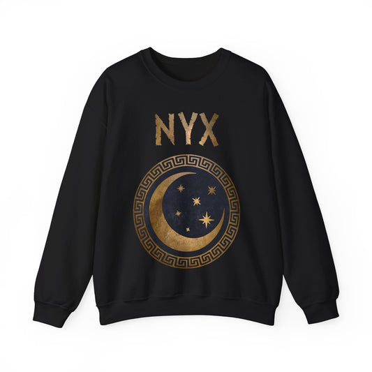 Nyx Greek Goddess of Night Ancient Symbol Unisex Heavy Blend™ Crewneck Sweatshirt