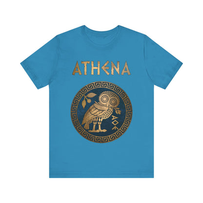 Athena Greek Goddess of Wisdom and War Athenian Owl Symbol T-shirt