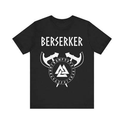 Viking Berserker - Axes with Norse Runes - Viking Valknut T-shirt