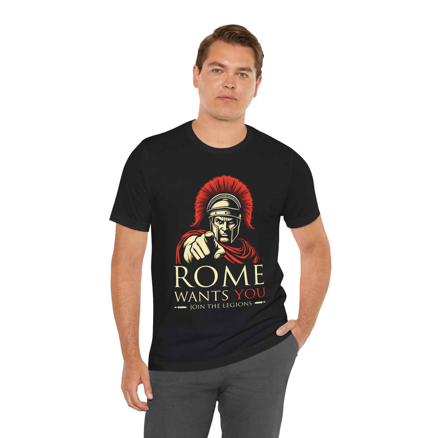 ROME WANTS YOU - Roman Uncle Sam Parody Join the Roman Legions - Funny History - Roman Army T-shirt