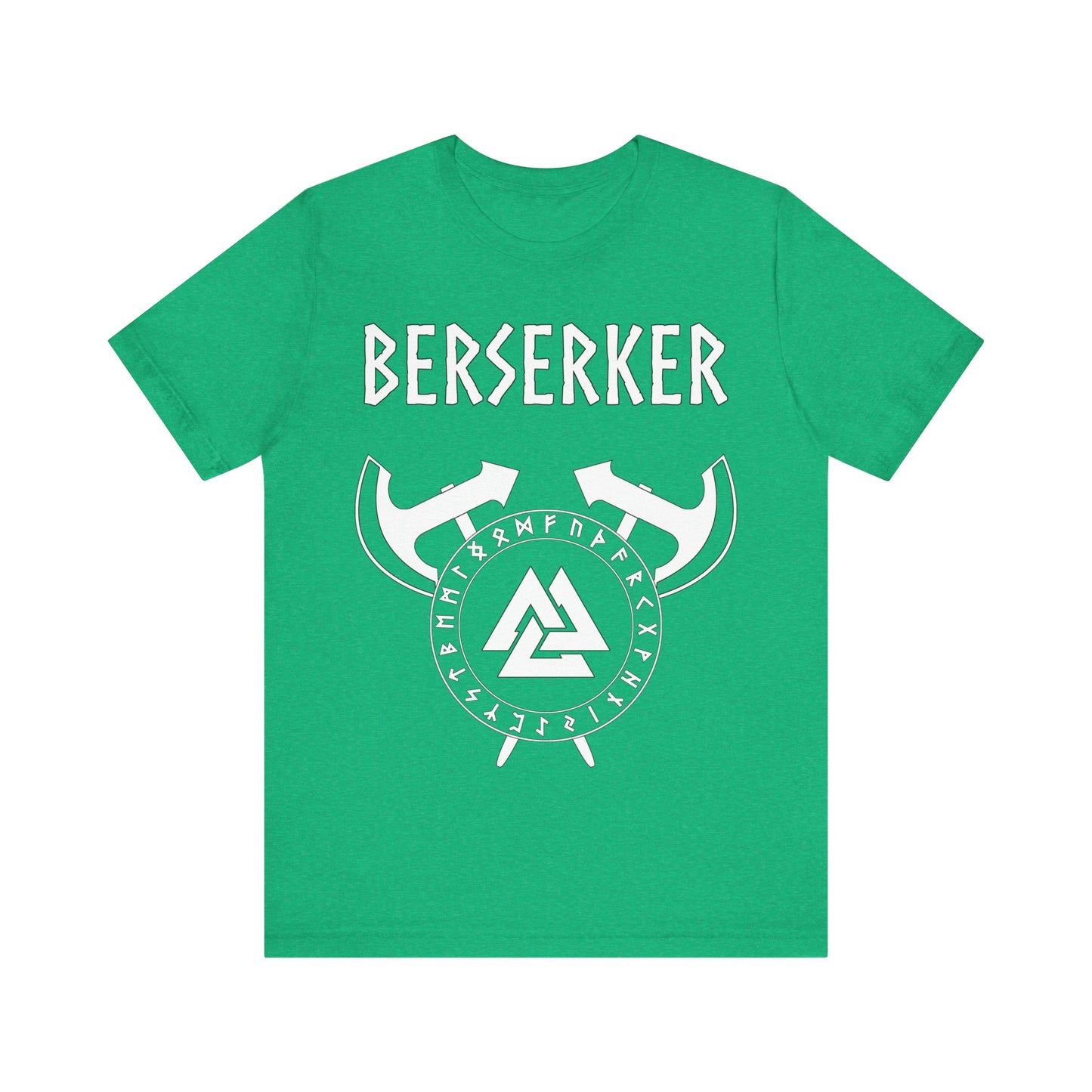 Viking Berserker - Axes with Norse Runes - Viking Valknut T-shirt