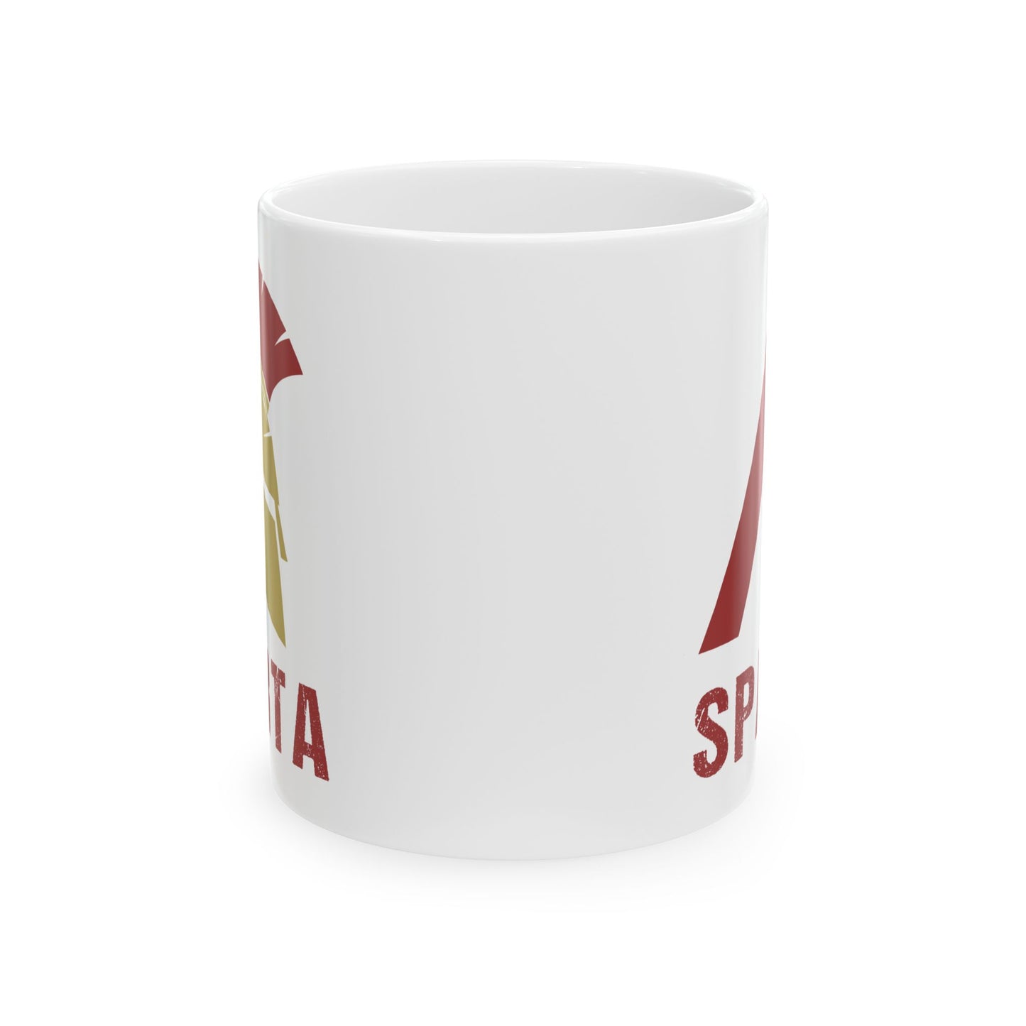 Sparta Mug - Spartan Lambda Symbol - Lacedaemon Ancient Sparta Double Sided Ceramic Mug (11oz)