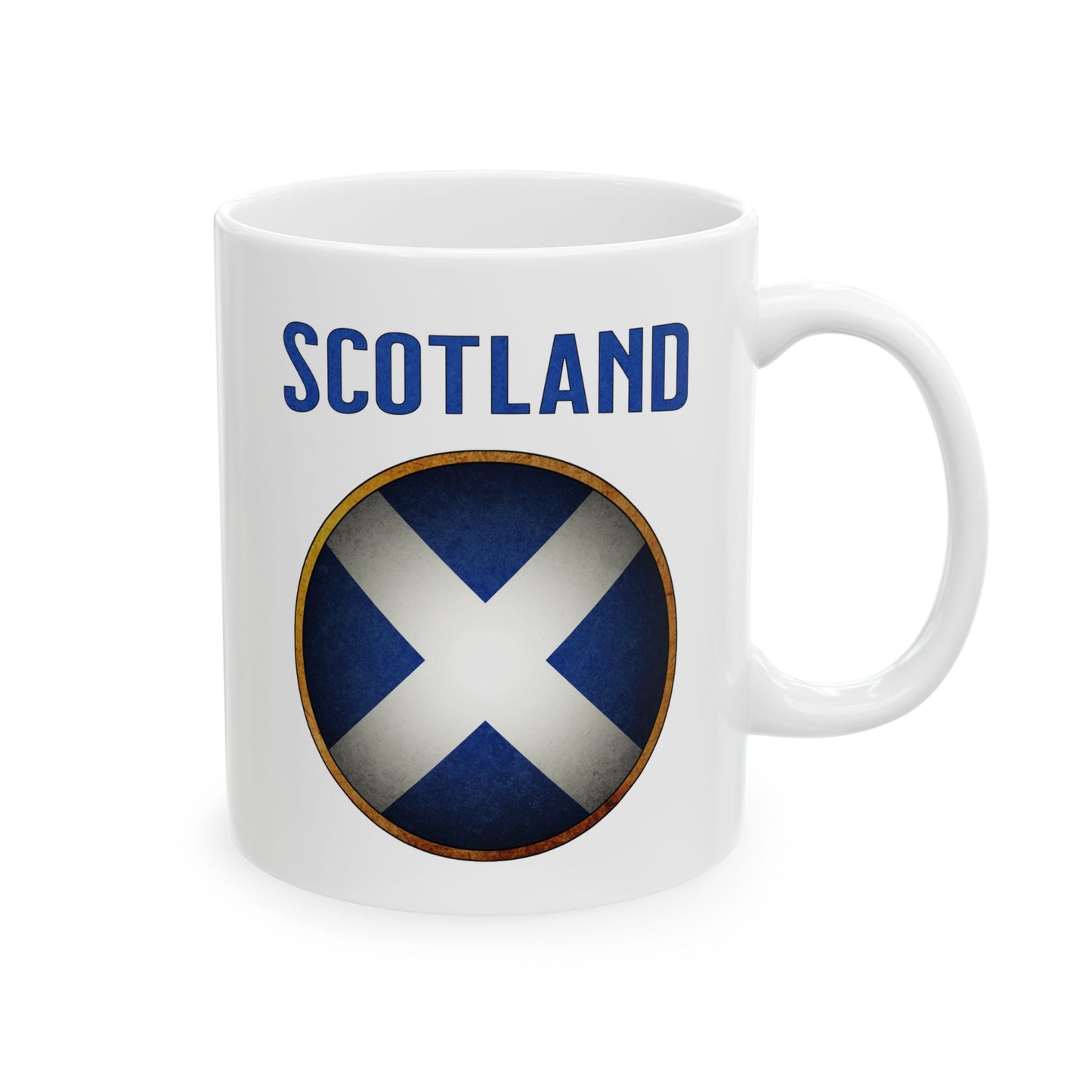 Scotland Heraldry Mug - Scottish Heritage Gift - Lion Rampant - Double Sided Ceramic Mug (11oz)