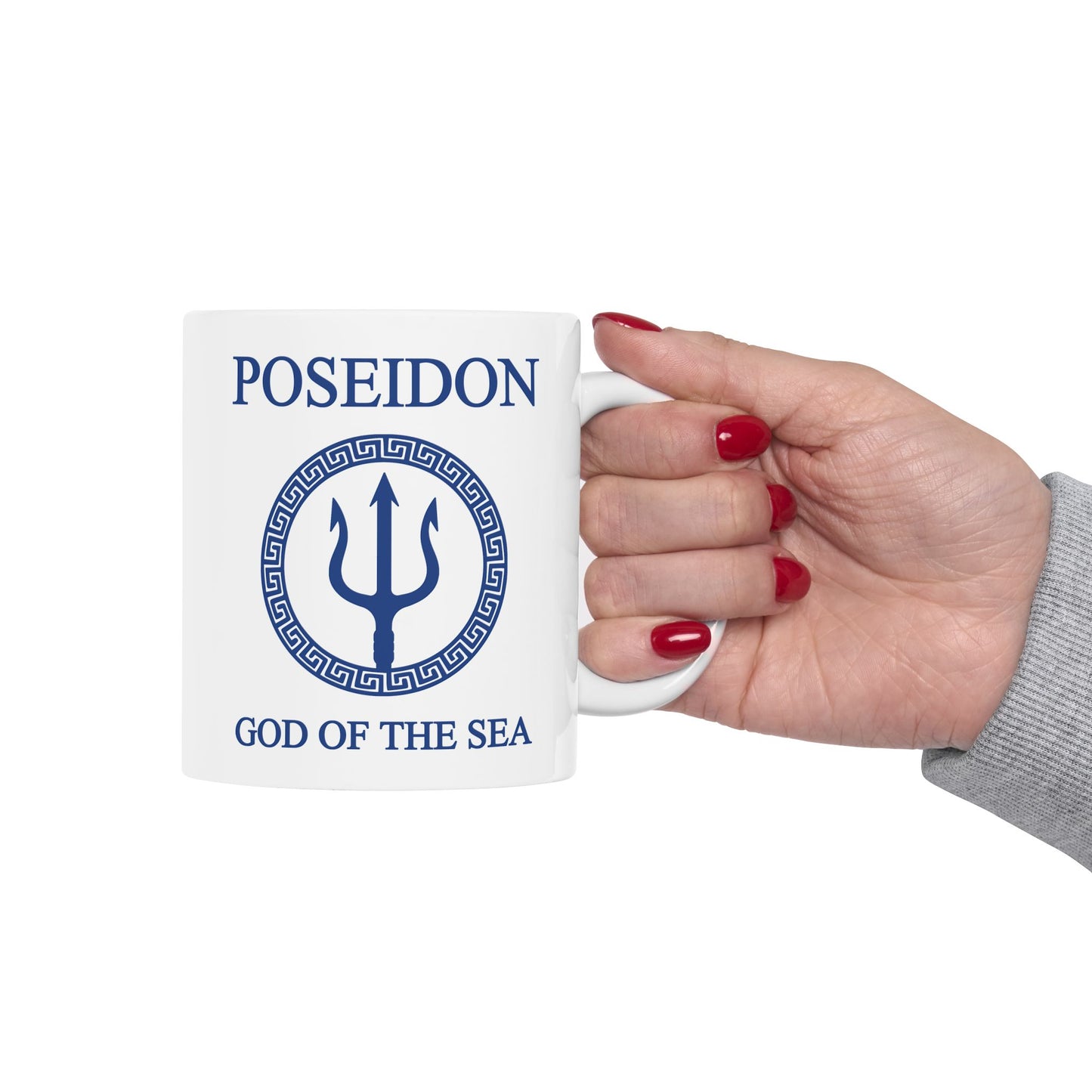 Poseidon Mug - Poseidon Greek God of the Sea - Double Sided Ceramic Mug (11oz, 15oz)