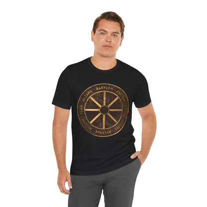 Bronze Age Powers Ancient Civilizations Chariot Wheel Symbol T-Shirt