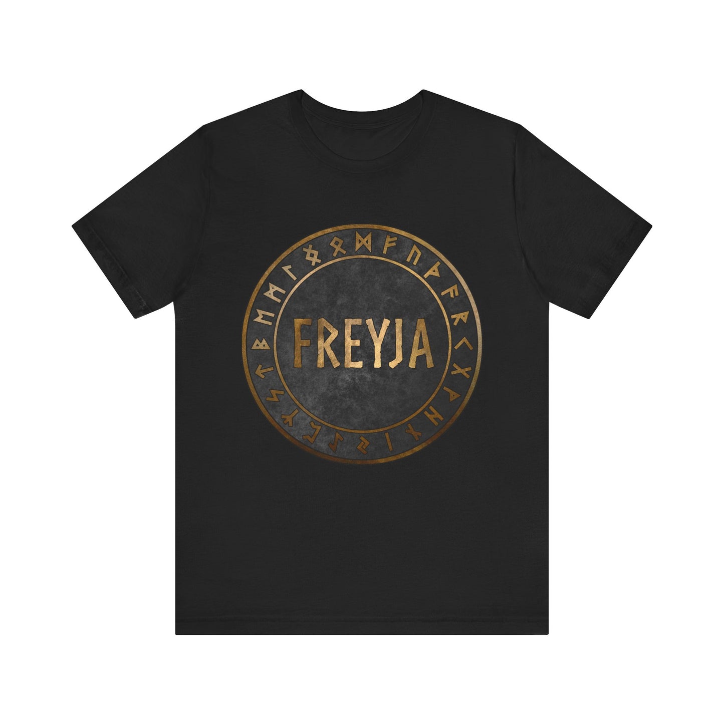 Freyja Norse Goddess with Viking Runes T-Shirt