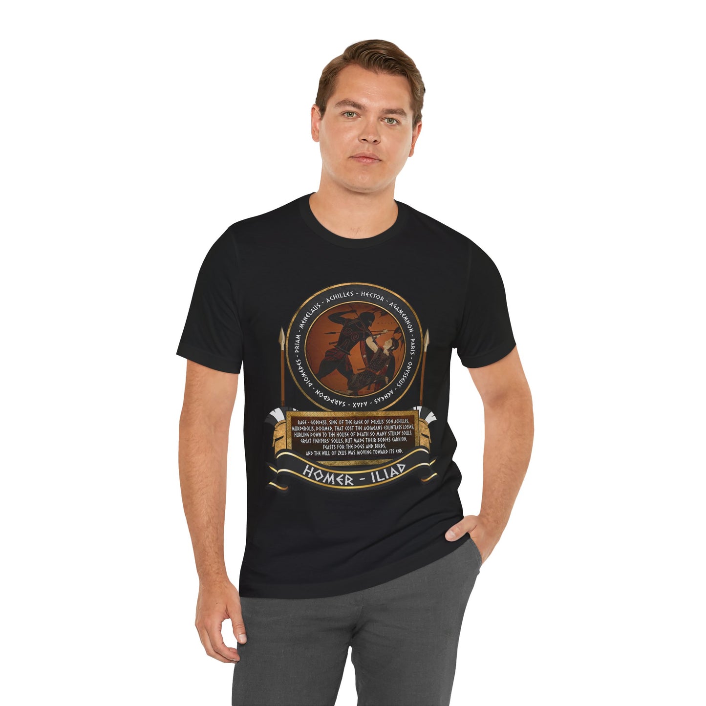 Trojan War - Achilles and the Heroes of the Trojan War - Homer's Iliad  - Ancient Greek History T-shirt