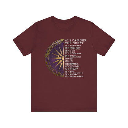 Alexander the Great Battles - Hellenic History - Argead Sun - Ancient Macedon T-shirt