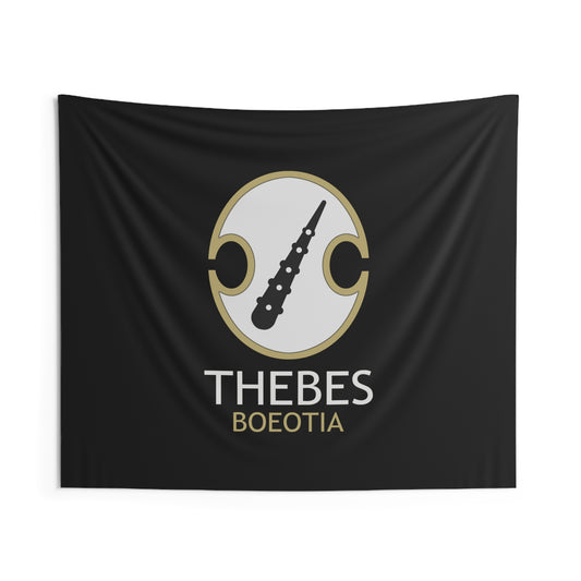 Thebes - Ancient Boeotia Greece - Boeotian Shield - Theban Sacred Band Indoor Wall Tapestry 60" x 50"