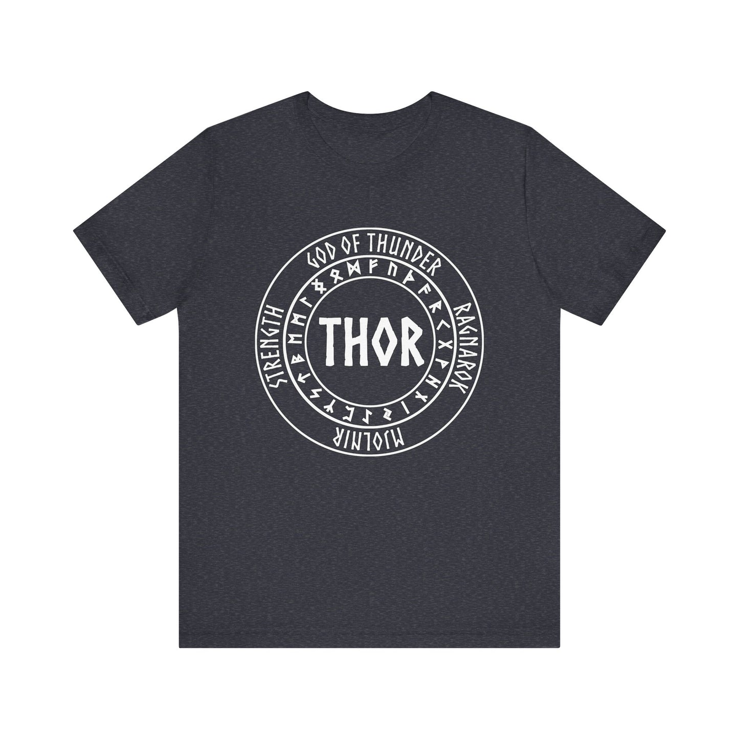 Thor Norse God with Futhark Runes T-shirt