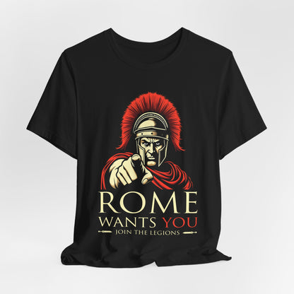 ROME WANTS YOU - Roman Uncle Sam Parody Join the Roman Legions - Funny History - Roman Army T-shirt