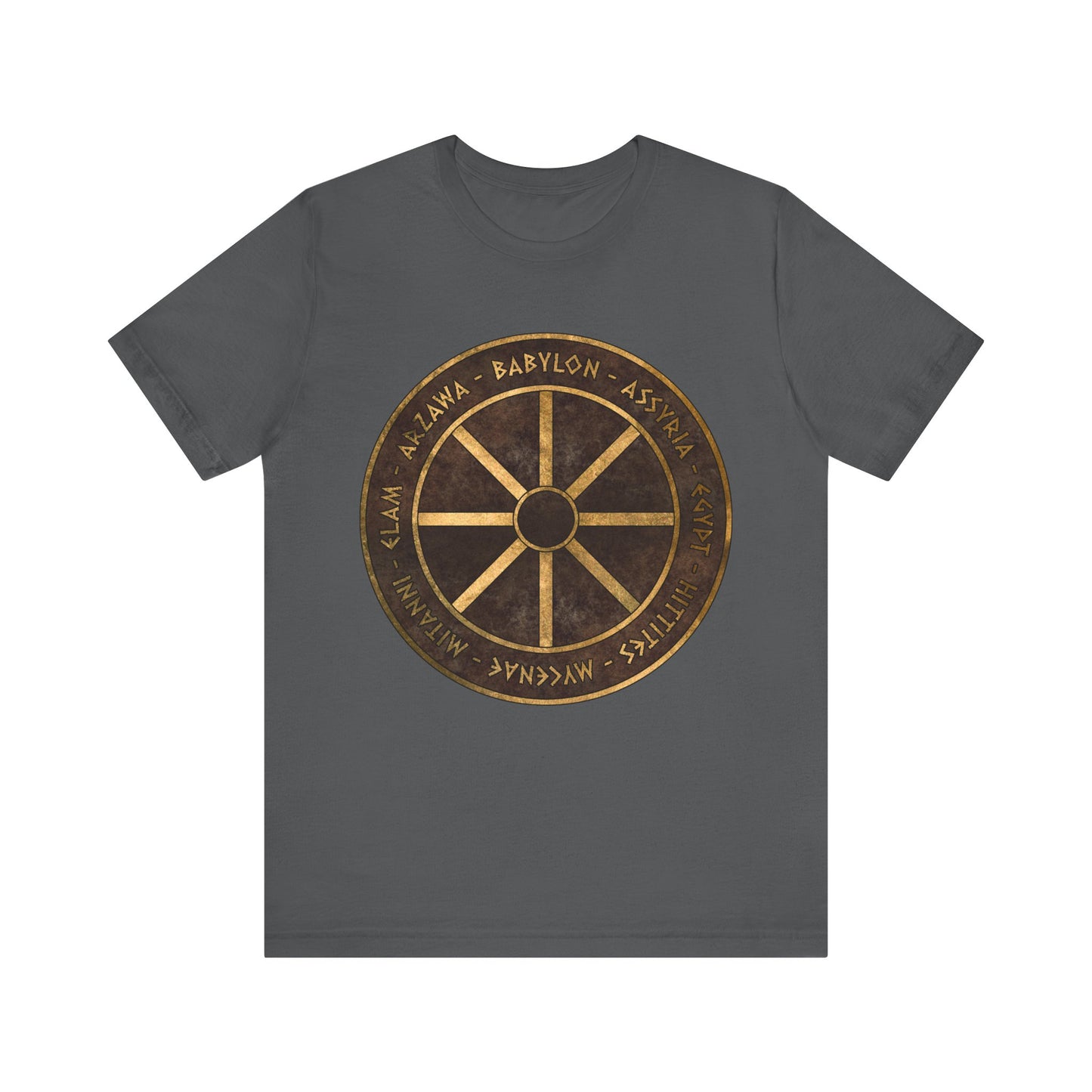 Bronze Age Powers Ancient Civilizations Chariot Wheel Symbol T-Shirt