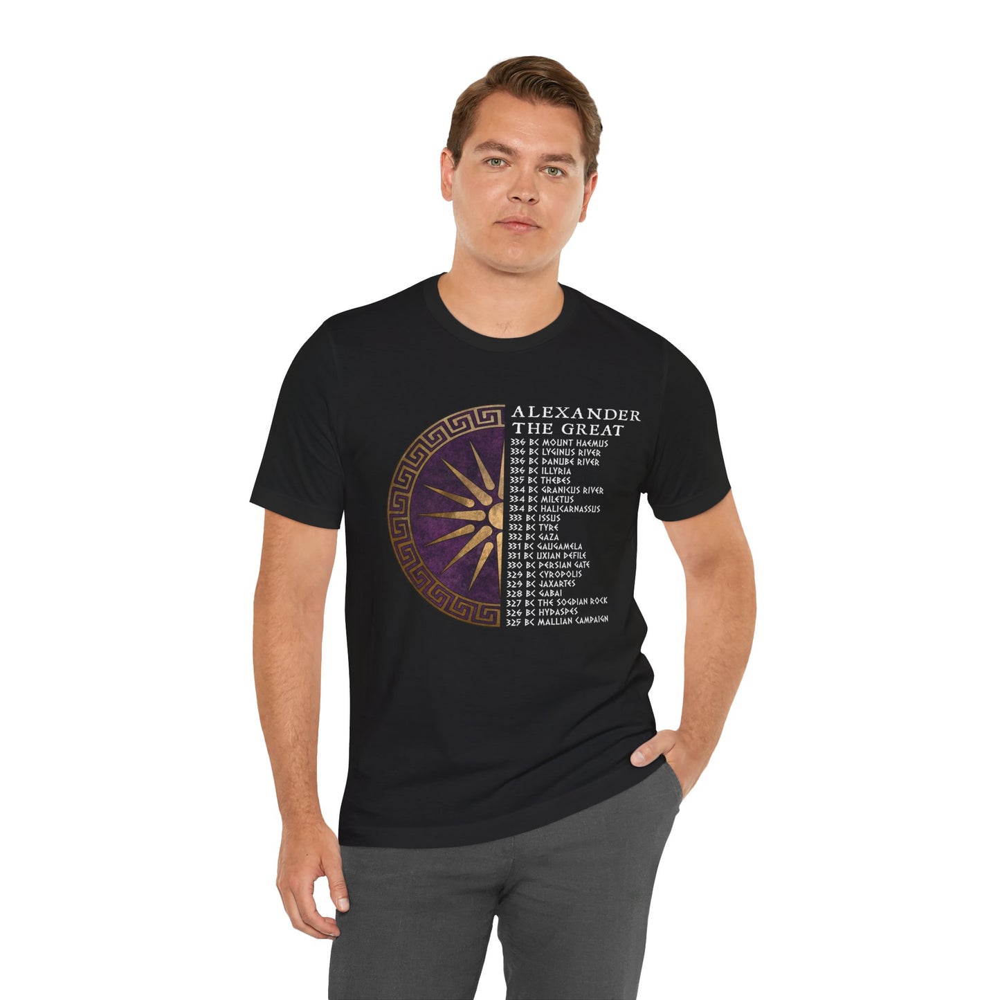 Alexander the Great Battles - Hellenic History - Argead Sun - Ancient Macedon T-shirt