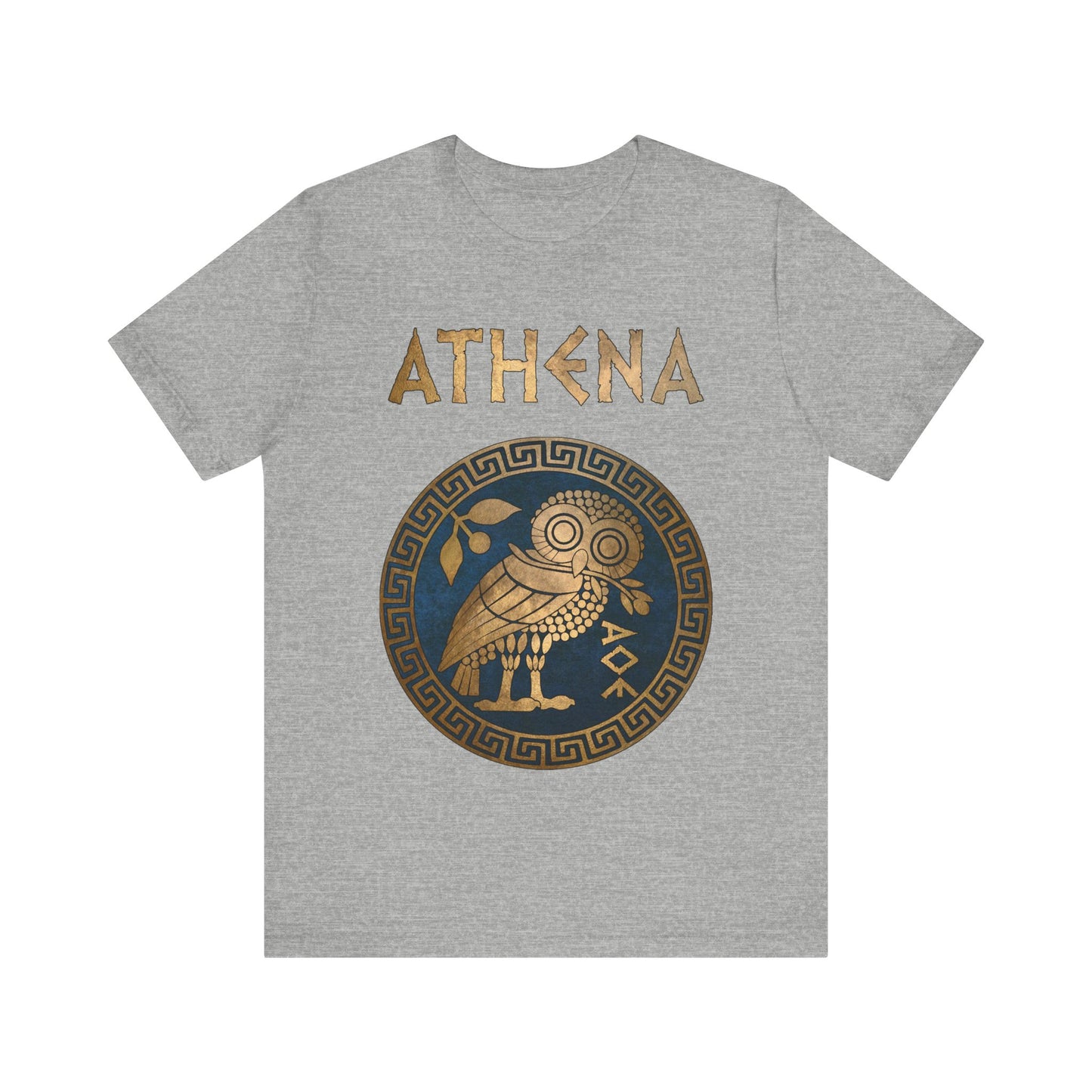 Athena Greek Goddess of Wisdom and War Athenian Owl Symbol T-shirt