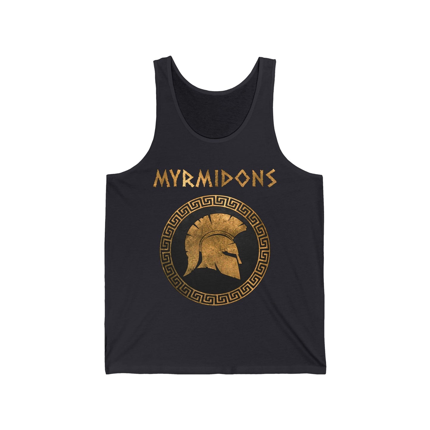 Myrmidons Tank Top - Warriors of Pythia and Achilles Symbol - Unisex Jersey Tank Top