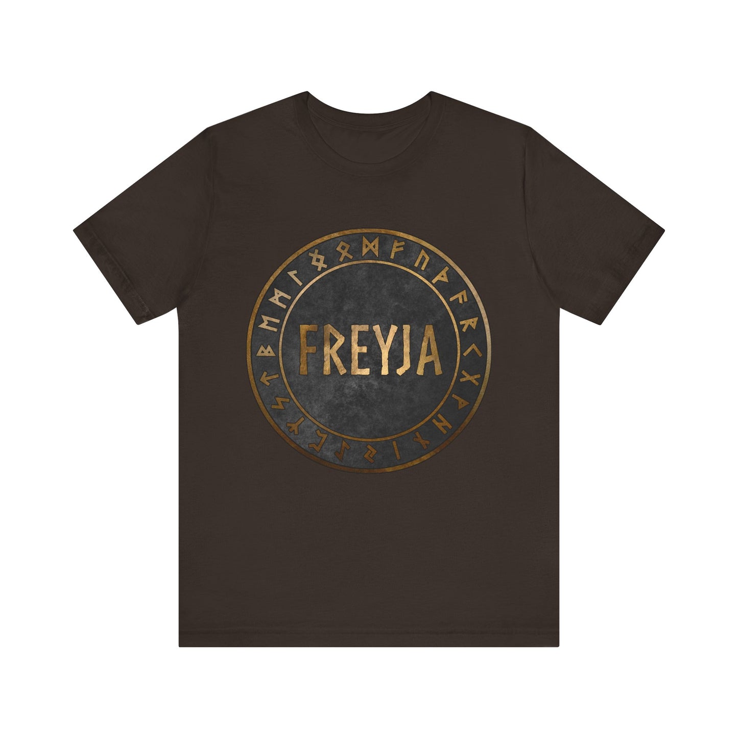 Freyja Norse Goddess with Viking Runes T-Shirt