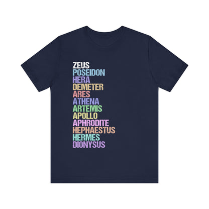 The Twelve Olympians - Greek Gods and Goddesses - Greek Mythology T-shirt