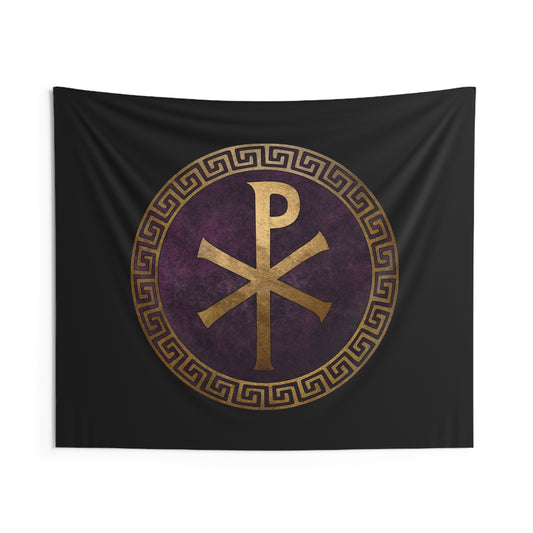 Roman Empire and Byzantine Imperial Chi Rho Symbol Indoor Wall Tapestry 60" x 50"