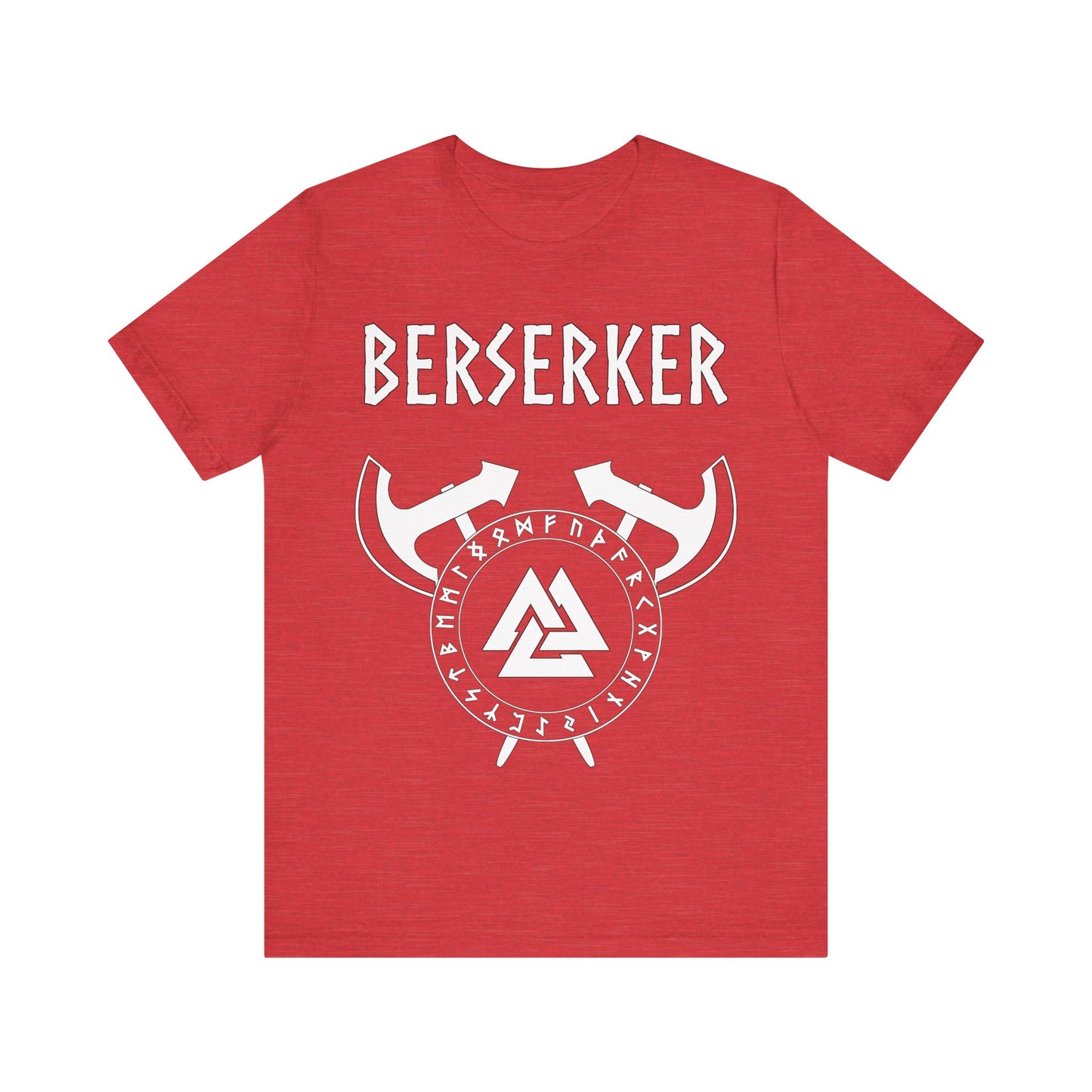 Viking Berserker - Axes with Norse Runes - Viking Valknut T-shirt