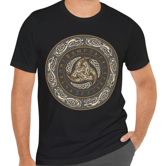 Horns of Odin Triskelion with Runes T-shirt