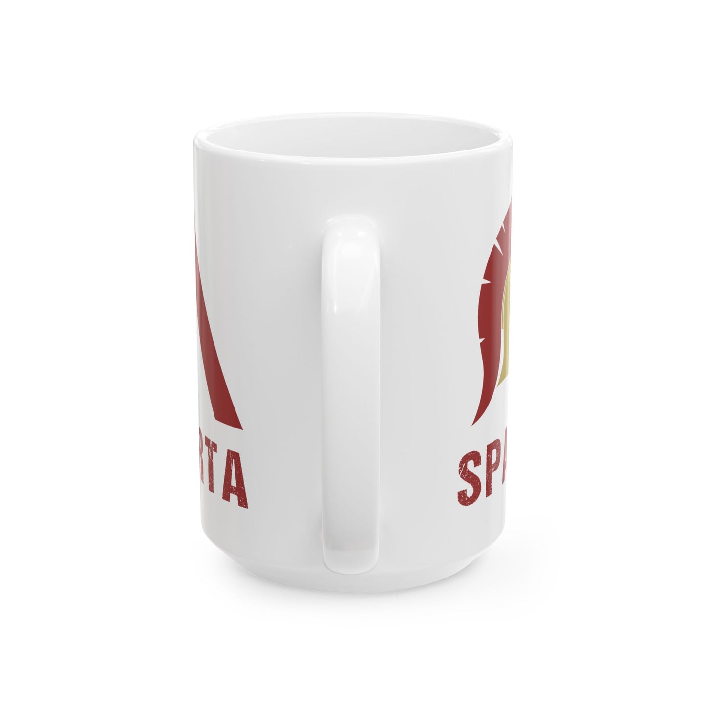 Sparta Mug - Spartan Lambda Symbol - Lacedaemon Ancient Sparta Double Sided Ceramic Mug (11oz)