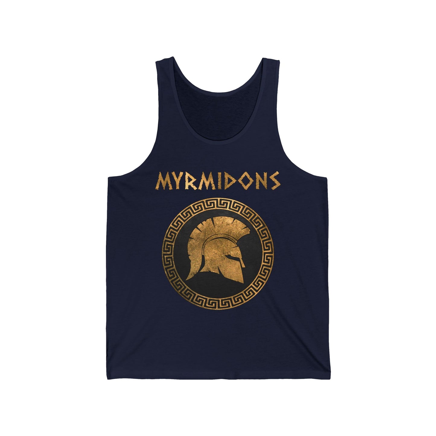 Myrmidons Tank Top - Warriors of Pythia and Achilles Symbol - Unisex Jersey Tank Top