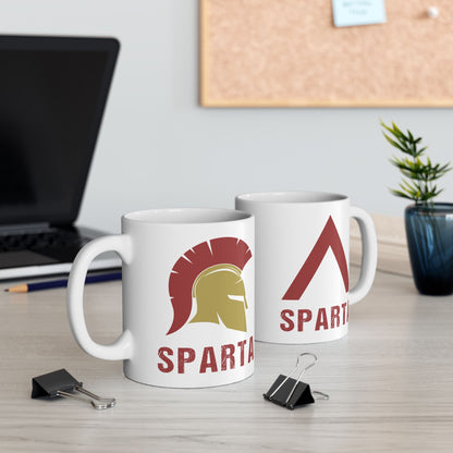 Sparta Mug - Spartan Lambda Symbol - Lacedaemon Ancient Sparta Double Sided Ceramic Mug (11oz)