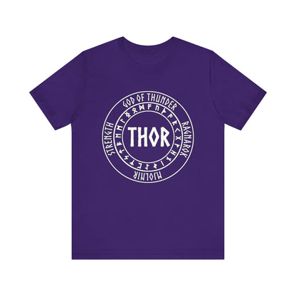 Thor Norse God with Futhark Runes T-shirt