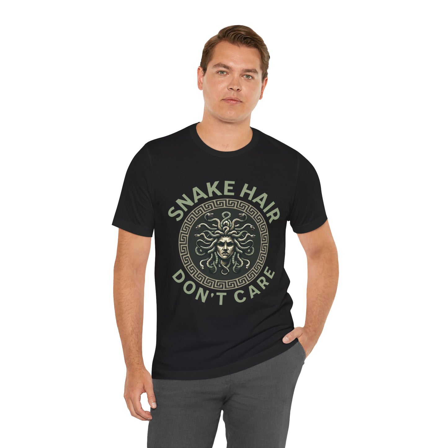 Snake Hair Don't Care - Funny Greek Mythology Medusa T-shirt