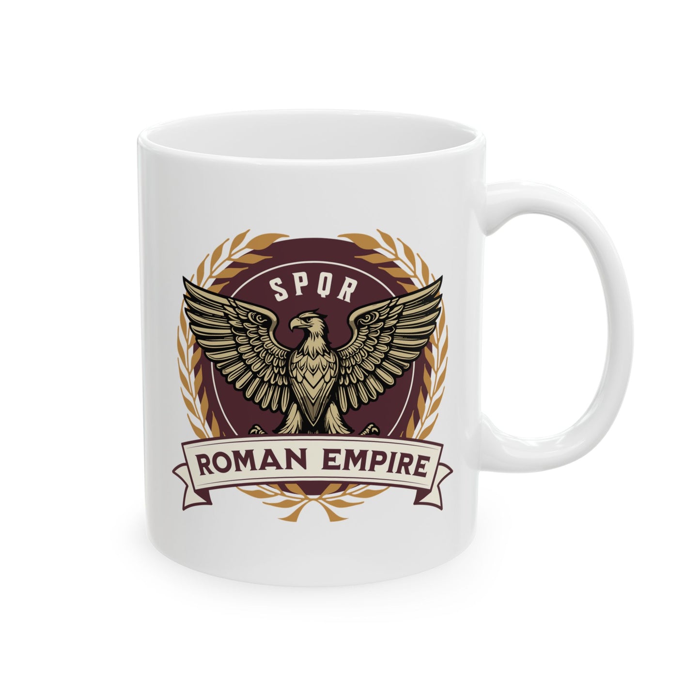 Roman Empire Mug - Roman Eagle Standard - Legions of Rome - Ancient Roman History Double Sided Ceramic Mug (11oz, 15oz)