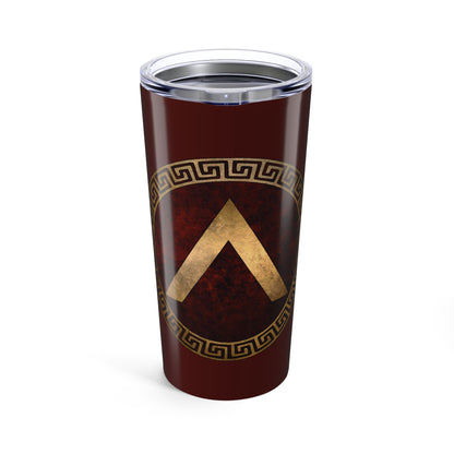 Spartan Shield Lacedaemonian Lambda Ancient Symbol of Sparta Tumbler 20oz