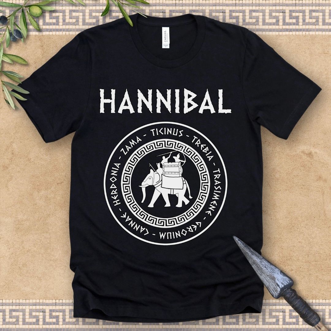 Hannibal Barca 2nd Punic War Battles War Elephant Symbol T-Shirt