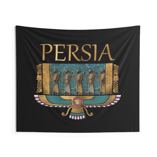 Ancient Persia - Immortals of the Persian Army Indoor Wall Tapestry 60" x 50"