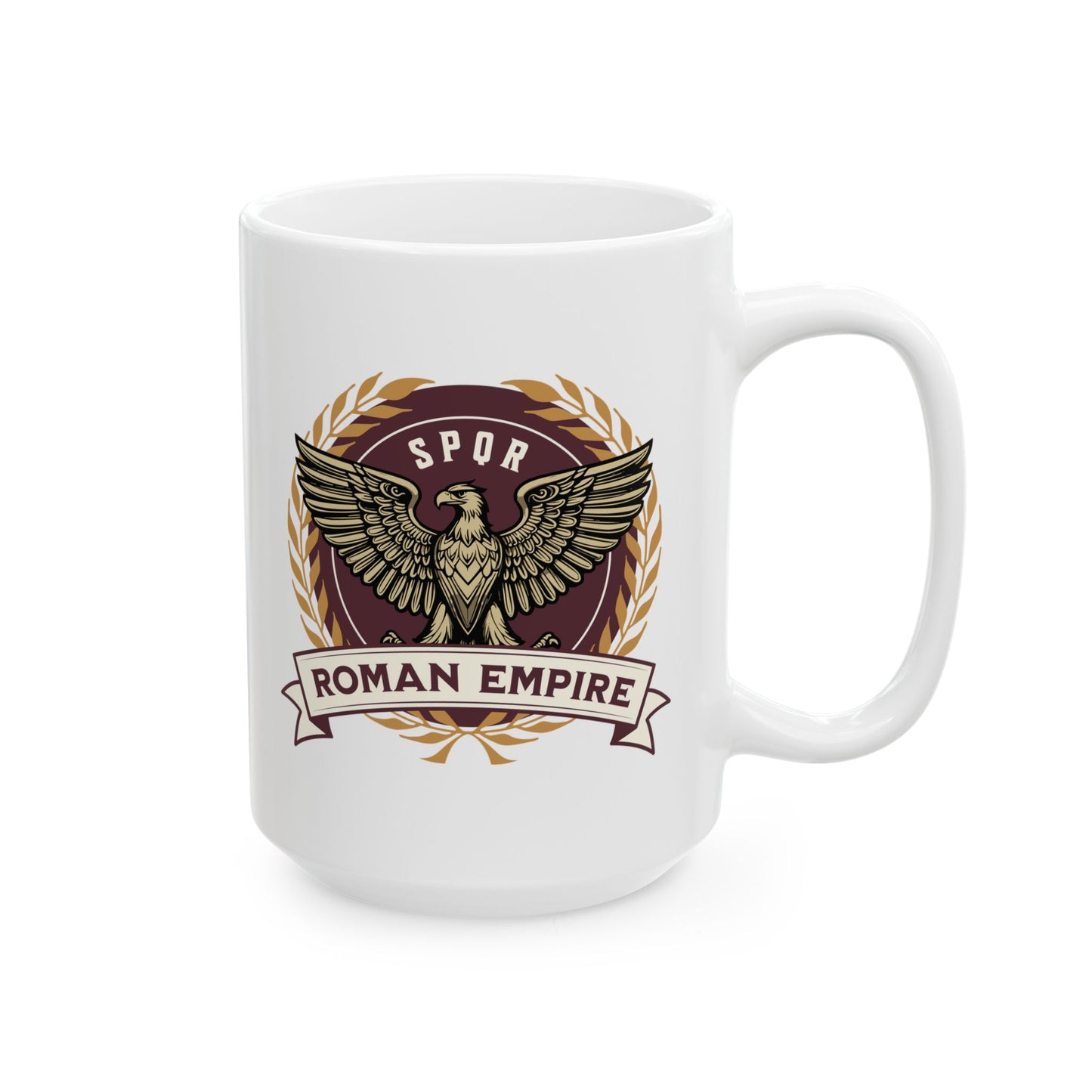 Roman Empire Mug - Roman Eagle Standard - Legions of Rome - Ancient Roman History Double Sided Ceramic Mug (11oz, 15oz)