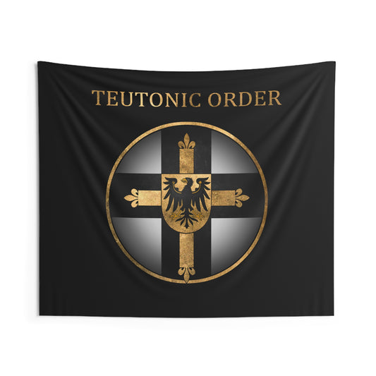 Teutonic Order Symbol - Teutonic Cross Heraldry - Medieval History - Teutonic Knights Indoor Wall Tapestry 60" x 50"