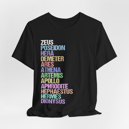 The Twelve Olympians - Greek Gods and Goddesses - Greek Mythology T-shirt