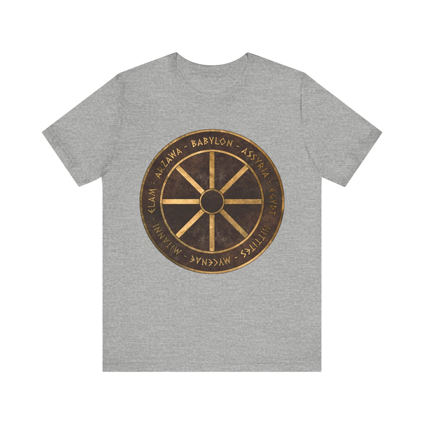 Bronze Age Powers Ancient Civilizations Chariot Wheel Symbol T-Shirt