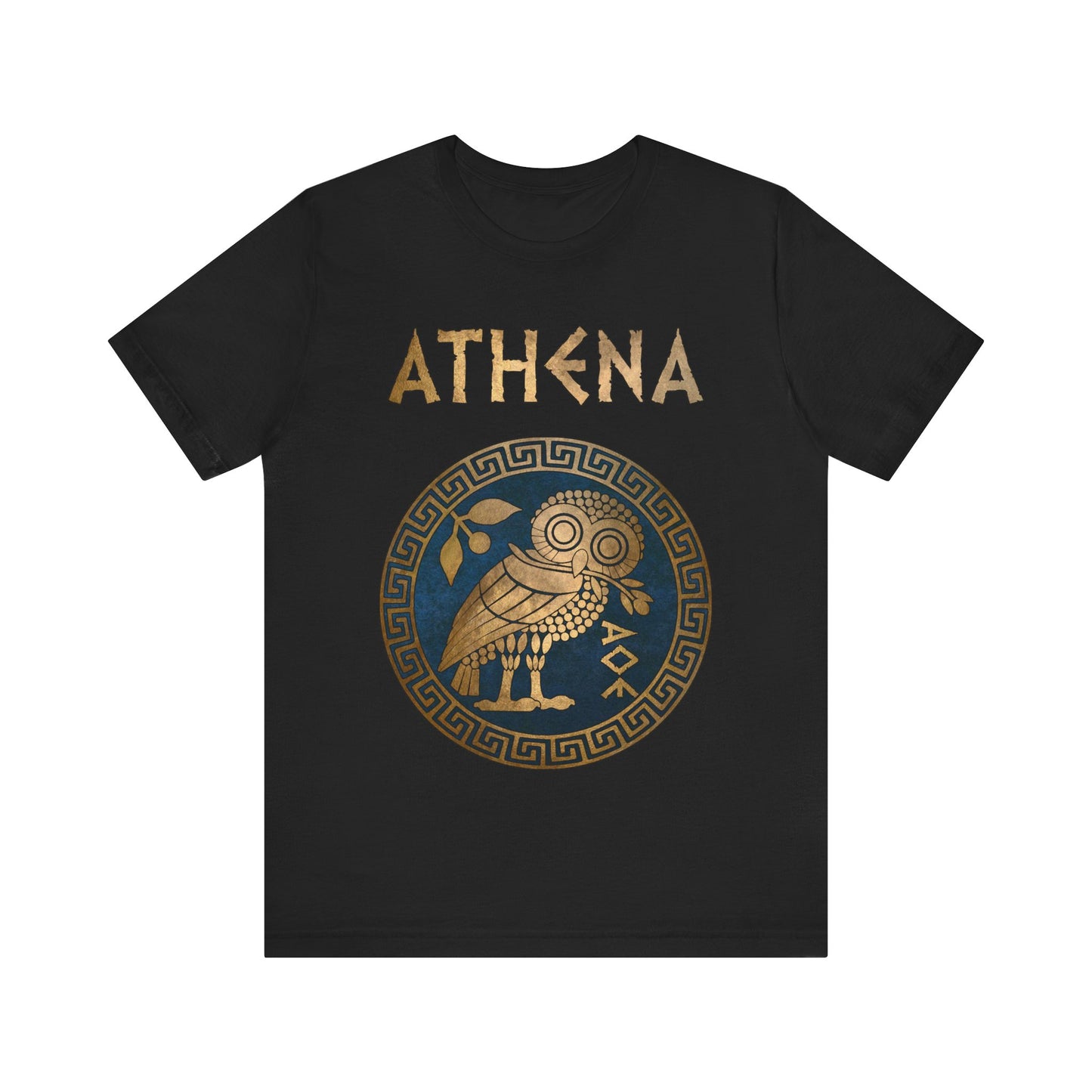 Athena Greek Goddess of Wisdom and War Athenian Owl Symbol T-shirt