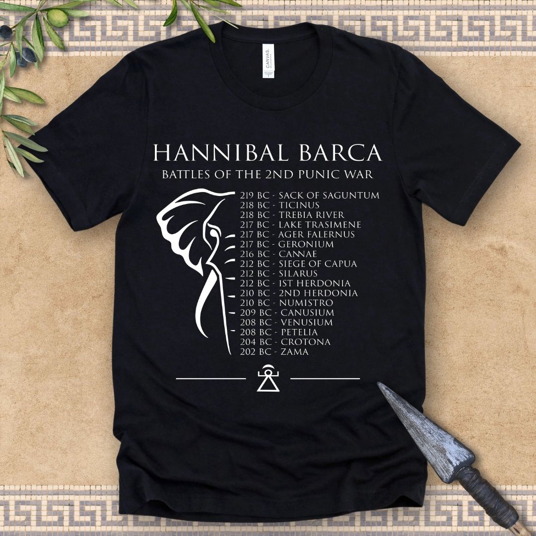 Hannibal Barca Battles of the 2nd Punic War T-shirt