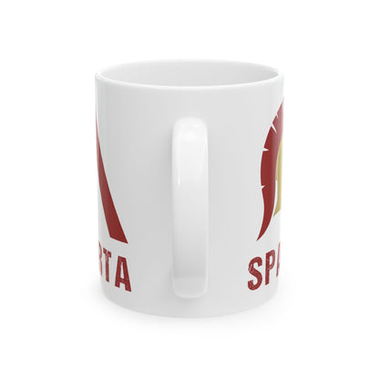 Sparta Mug - Spartan Lambda Symbol - Lacedaemon Ancient Sparta Double Sided Ceramic Mug (11oz)