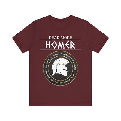 Read More Homer - Heroes of the Trojan War - The Iliad and The Odyssey T-shirt