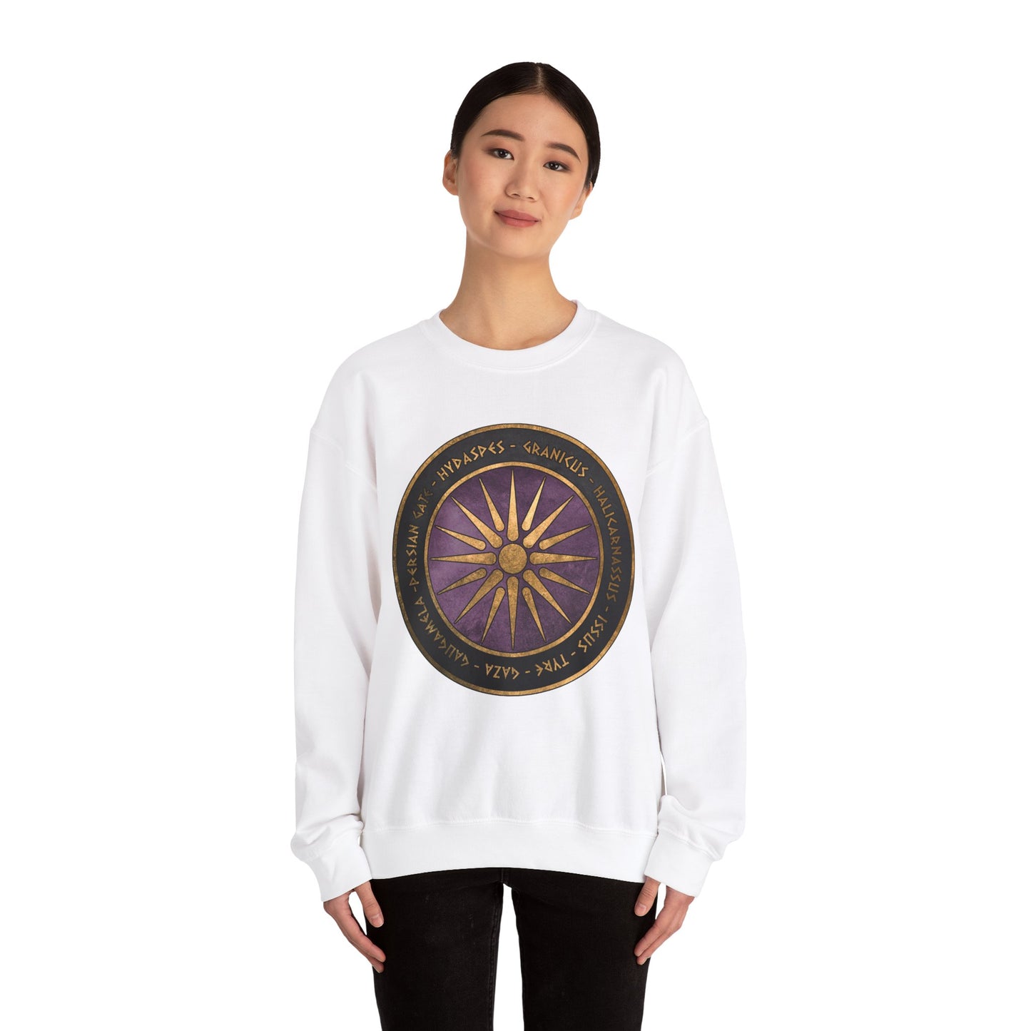 Alexander the Great Battles - Ancient Greek History - Ancient Macedon Argead Symbol Unisex Heavy Blend™ Crewneck Sweatshirt