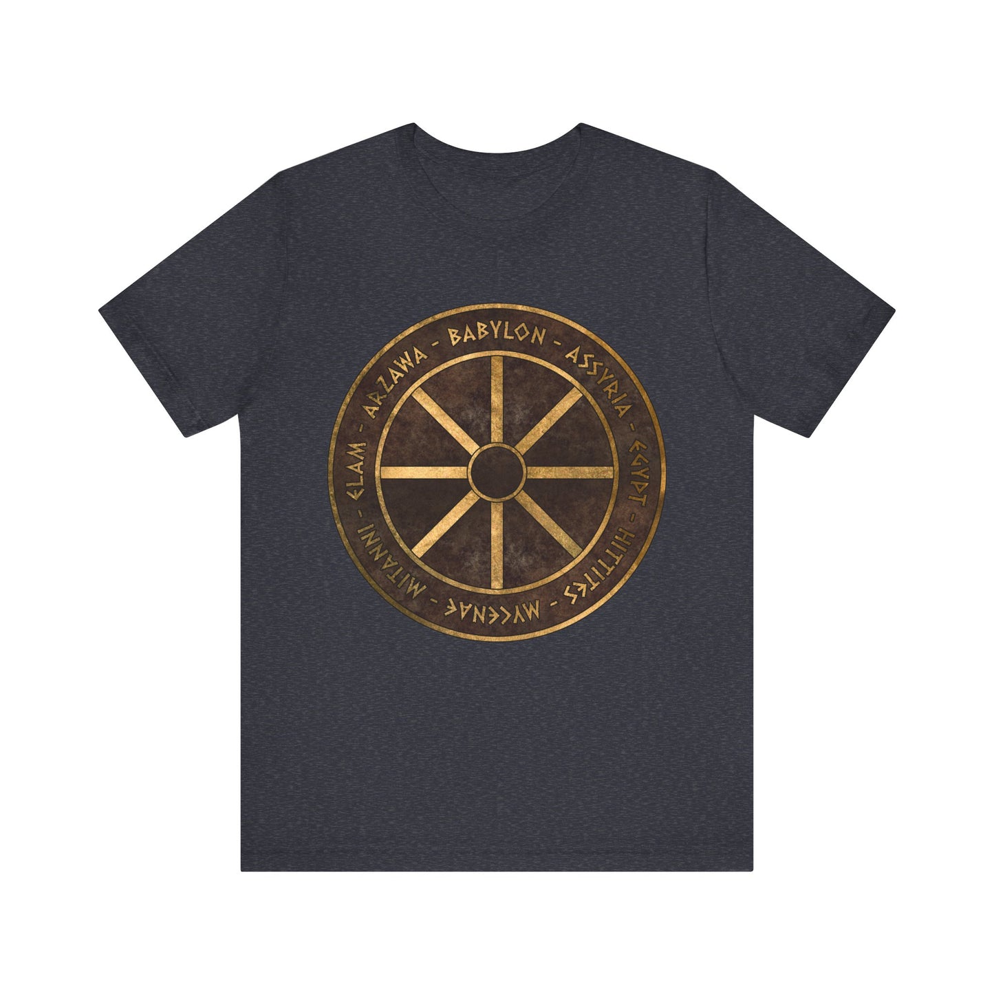 Bronze Age Powers Ancient Civilizations Chariot Wheel Symbol T-Shirt