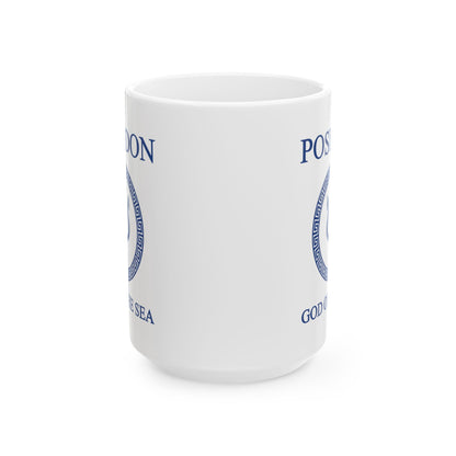 Poseidon Mug - Poseidon Greek God of the Sea - Double Sided Ceramic Mug (11oz, 15oz)