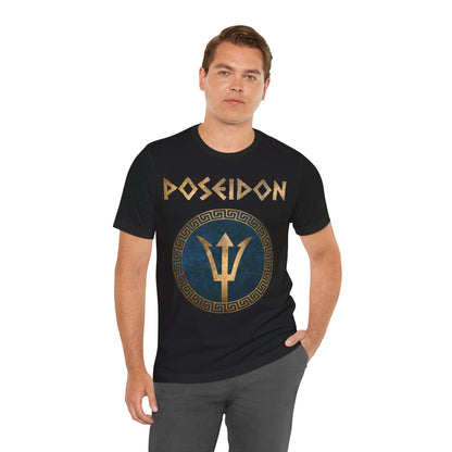 Poseidon Greek God of the Sea - Trident of the Ocean God - Gods of Olympus T-shirt