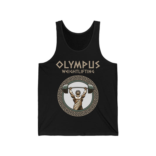 Olympus Weightlifting Tank Top - Strength of the Gods Unisex Jersey Tank Top