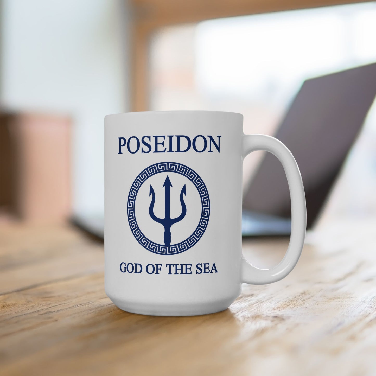 Poseidon Mug - Poseidon Greek God of the Sea - Double Sided Ceramic Mug (11oz, 15oz)